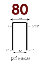 Скоба 80/14 алюминиевая Omer (10 / 120 тыс.шт.)