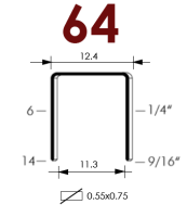 Скоба 64/06 galv, Omer (20/ 320 тыс.шт.)