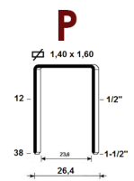 Скоба P38W galv (10 тыс.шт.) (WP/38)