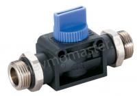 Клапан ручной наружная резьба G1/4 - наружная резьба G1/4, CDC Pneumatics