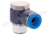 Фитинг Г-образный цанговый поворотный 10мм - наружная резьба R1/8, CDC Pneumatics