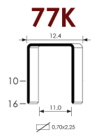 Скоба упаковочная 77K/12 galv, (3/48 тыс.шт.), Omer