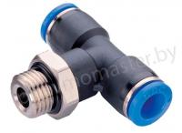 Фитинг T-образный цанговый 12мм - наружная резьба M22, CDC Pneumatics