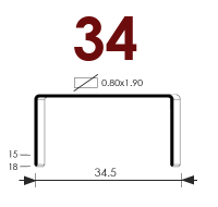 Скоба упаковочная 34/18, Omer (2,4/24 тыс.шт.)