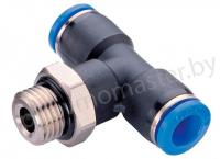 Фитинг T-образный цанговый 12мм - наружная резьба M14, CDC Pneumatics