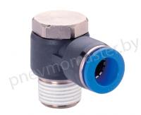 Фитинг Г-образный цанговый поворотный 4мм - наружная резьба R1/8, CDC Pneumatics